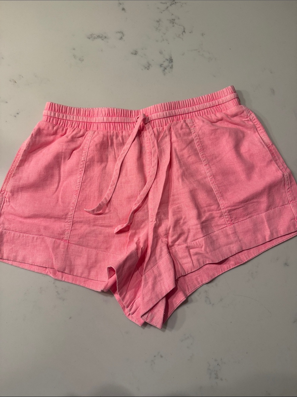 NWOT Universal Thread Sunwashed Pink Elastic-Waist Linen Shorts